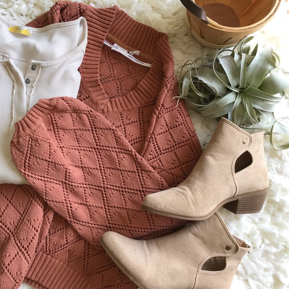 SALE! Perforated Ankle Booties with Cutout Detail! - Picture 3 of 6